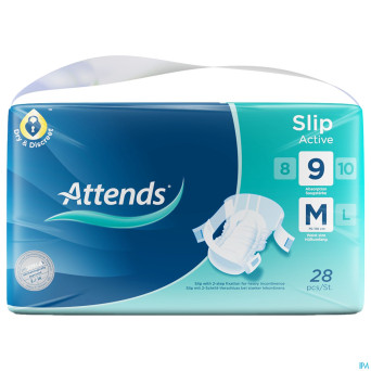 Attends slip active 9 medium   1x28