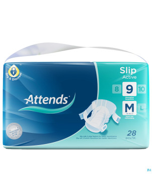 Attends slip active 9 medium   1x28