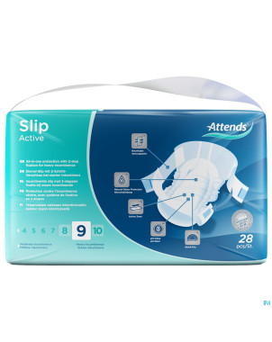 Attends slip active 9 medium   1x28