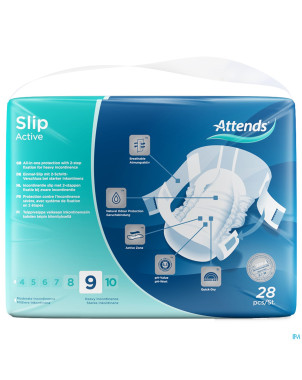 Attends slip active 9 medium   1x28