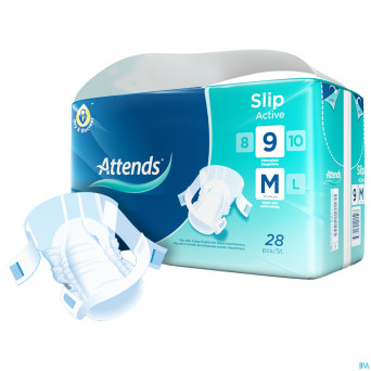 Attends slip active 9 medium   1x28