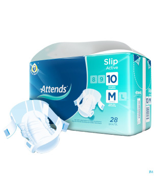 Attends slip active 10 medium  1x28