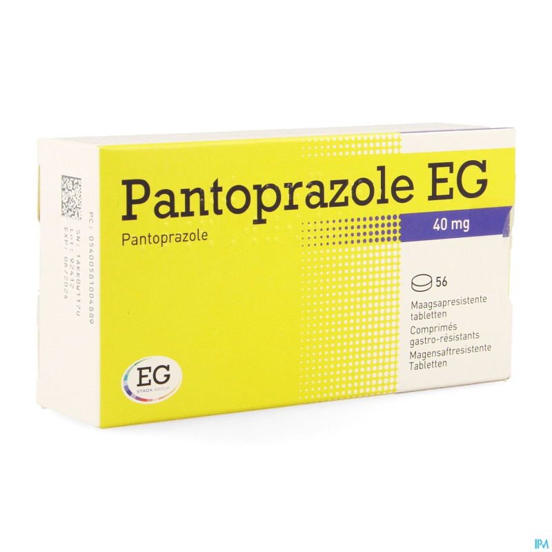 Pantoprazole eg 40mg comp gastro resist blist 56