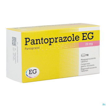 Pantoprazole eg 20mg comp gastro resist blist 98