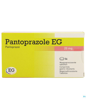 Pantoprazole eg 20mg comp gastro resist blist 56