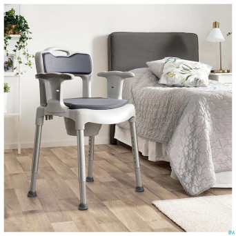 Swift commode chaise de toilette gris
