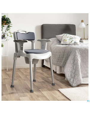 Swift commode chaise de toilette gris