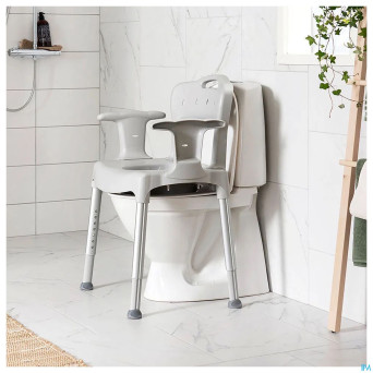 Swift commode chaise de toilette gris