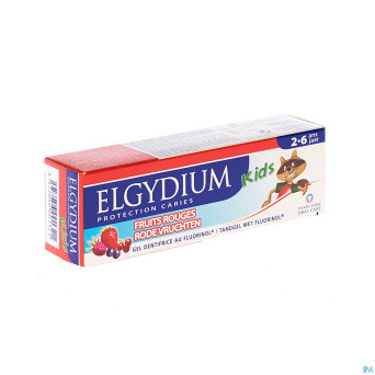 Elgydium kids dentifrice fruits rouges 2-6ans 50ml