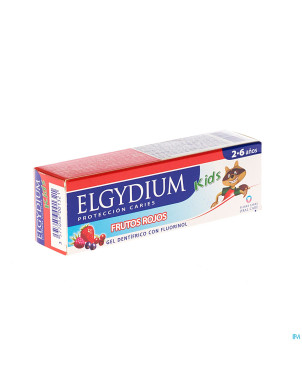 Elgydium kids dentifrice fruits rouges 2-6ans 50ml