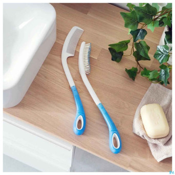 Beauty peigne cheveux long bleu