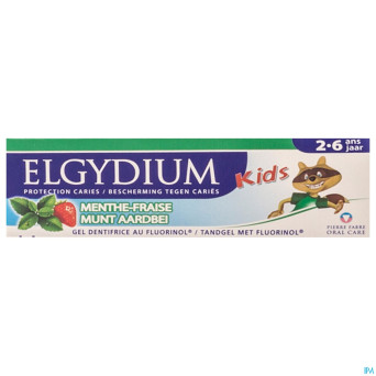 Elgydium kids dentifrice menthe-fraise 2-6ans 50ml