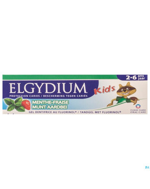 Elgydium kids dentifrice menthe-fraise 2-6ans 50ml