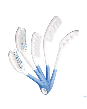 Beauty brosse cheveux longue bleu