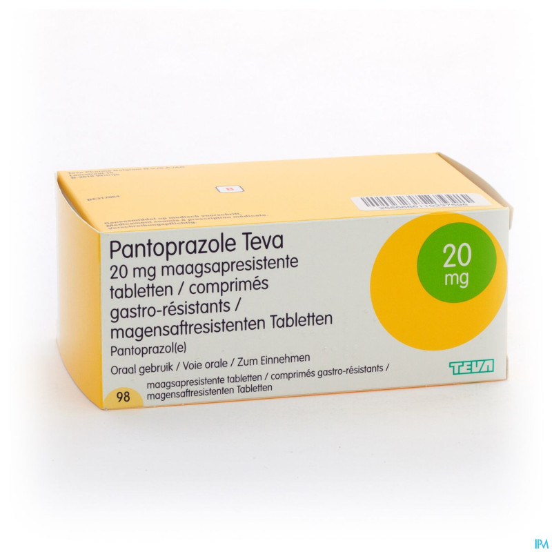 Pantoprateva 20mg comp gastro resist 98x20mg