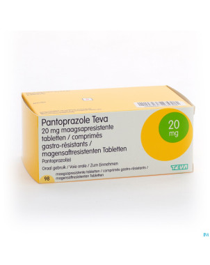 Pantoprateva 20mg comp gastro resist 98x20mg