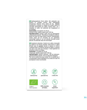 Purasana vegan guarana bio    caps 120x300mg