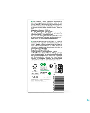 Purasana vegan guarana bio    caps 120x300mg