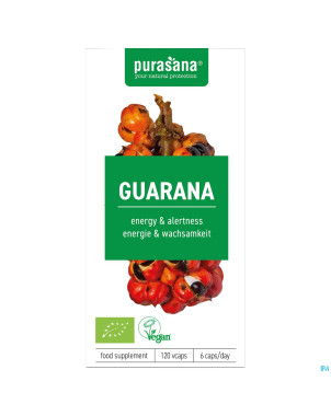 Purasana vegan guarana bio    caps 120x300mg
