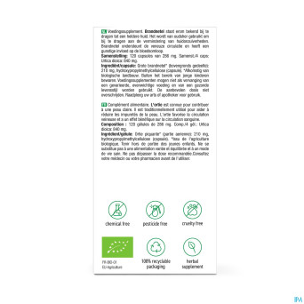 Purasana vegan ortie bio    caps 120x210mg