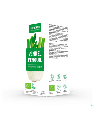 Purasana vegan fenouil    caps 120x250mg