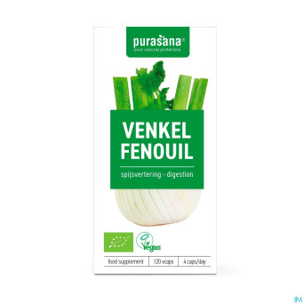 Purasana vegan fenouil    caps 120x250mg