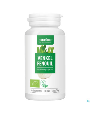 Purasana vegan fenouil    caps 120x250mg