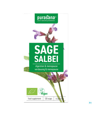 Purasana vegan sauge bio    caps 120x220mg