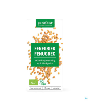 Purasana vegan fenugrec bio    caps 120x230mg