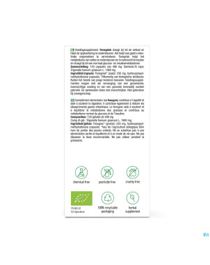 Purasana vegan fenugrec bio    caps 120x230mg