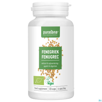 Purasana vegan fenugrec bio    caps 120x230mg
