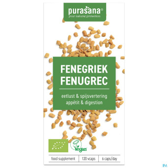 Purasana vegan fenugrec bio    caps 120x230mg