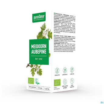 Purasana vegan aubepine bio    caps 120x200mg