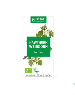 Purasana vegan aubepine bio    caps 120x200mg