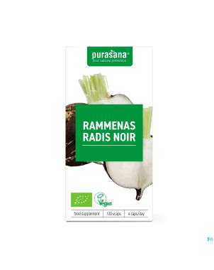 Purasana vegan radis noir bio    caps 120x250mg