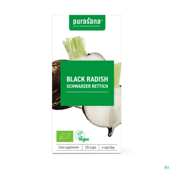 Purasana vegan radis noir bio    caps 120x250mg