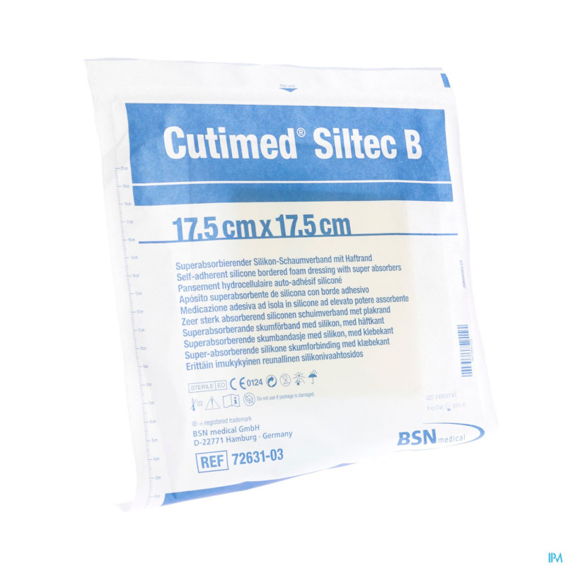 Cutimed siltec b cp steril   17,5x17,5cm 1 7328403