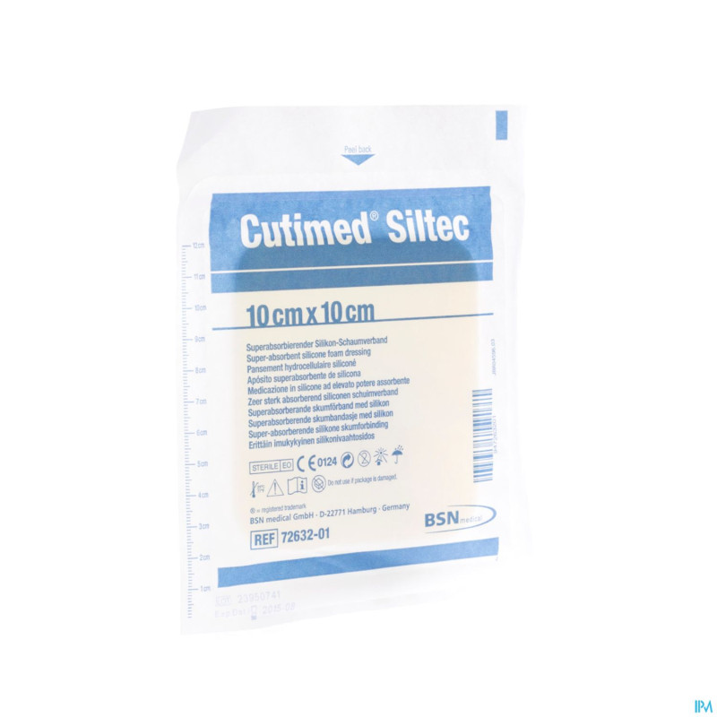 Cutimed siltec cp steril    10,0x10,0cm 1 7328501