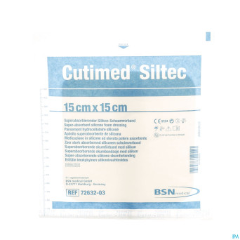 Cutimed siltec cp steril    15,0x15,0cm 1 7328503