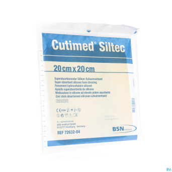Cutimed siltec cp steril    20,0x20,0cm 1 7328504
