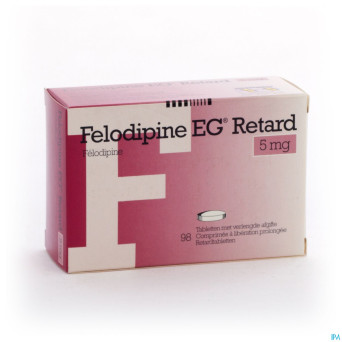 Felodipine eg retard  5mg comp liber prol 98x 5mg