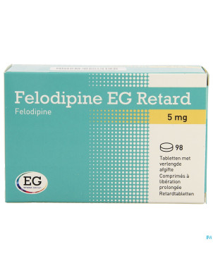 Felodipine eg retard  5mg comp liber prol 98x 5mg