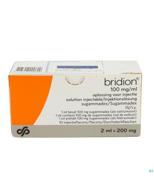 Bridion sol inj 100 mg 1 ml 10 2 ml