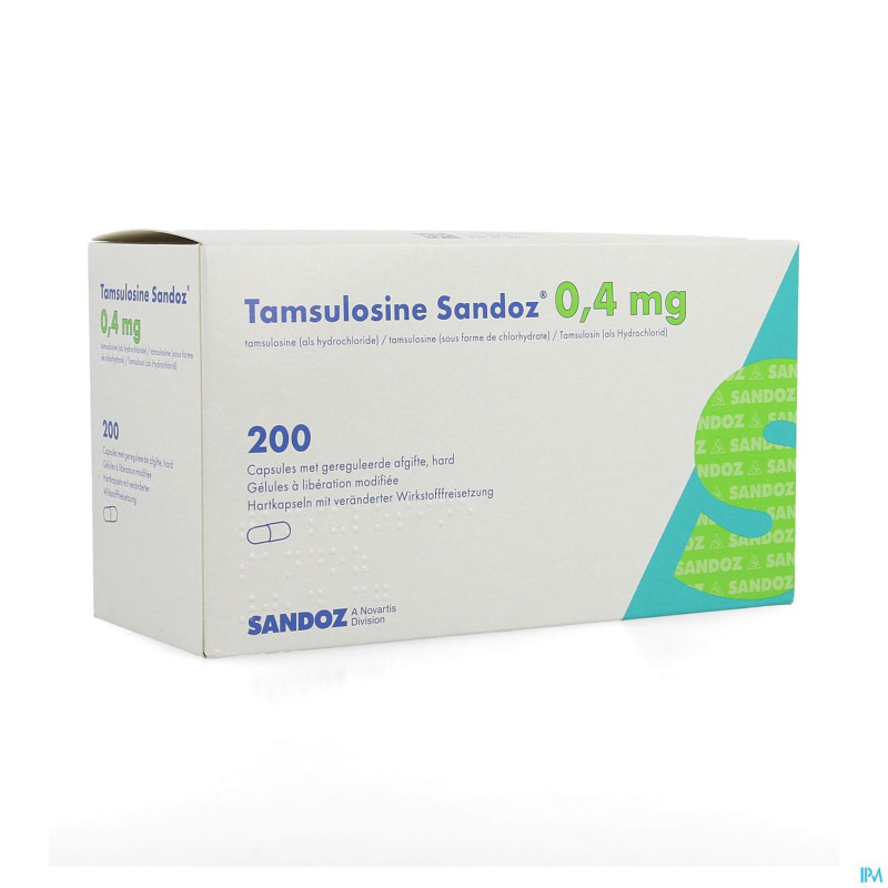 Tamsulosine sandoz 0,4mg lib.modif. caps 200x0,4mg