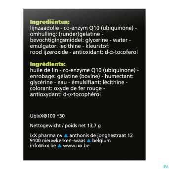 Ubixx 100    caps  30