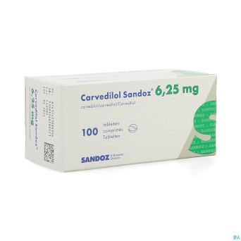 Carvedilol sandoz comp 100 x  6,25 mg