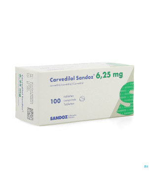 Carvedilol sandoz comp 100 x  6,25 mg
