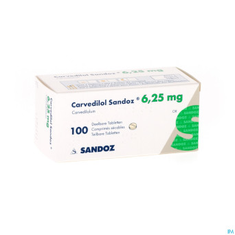 Carvedilol sandoz comp 100 x  6,25 mg