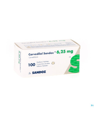 Carvedilol sandoz comp 100 x  6,25 mg