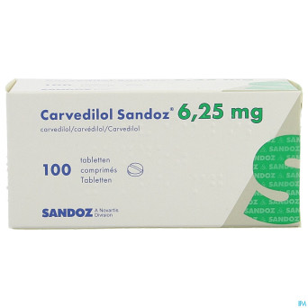 Carvedilol sandoz comp 100 x  6,25 mg